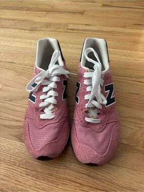 Aime Leon Dore New Balance Sneakers Pink Suede & Navy